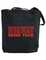 Canvas Tote Bag Black  Drink Team Norway  Country