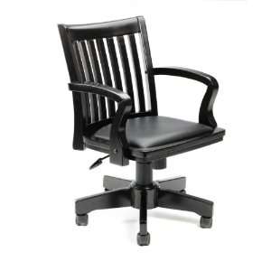 BOSS BLACK BANKERS CHAIR W/ LEATHER SEAT   Delivered 