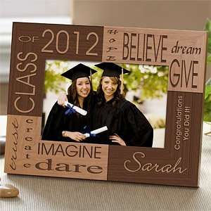  Engraved Graduation Wooden Picture Frame   Hope Dream and 