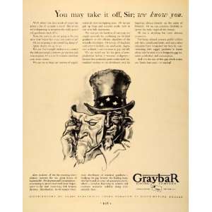  1931 Ad Graybar Electric Uncle Sam Overproduction 