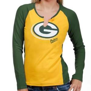  Green Bay Packers Womens / Ladies High Pitch Split Neck 