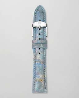 16mm Alligator Bracelet Strap, Blue