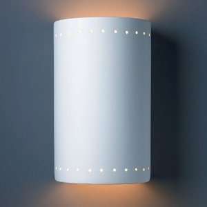 Ambiance Open Top and Bottom Large Cylinder ADA Wall Sconce with Perfs 