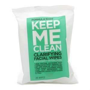 10.0.6 Keep Me Clean Clarifying Facial Wipes, Cucumber + Witch Hazel 
