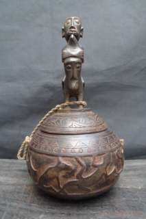   AUTHENTIC OLD ARTIFACT Medicine Chamber Box Bottle Statue  