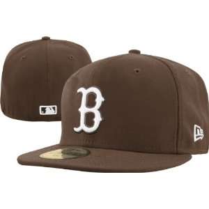  Boston Red Sox 59FIFTY Fashion Brown Fitted Hat Sports 