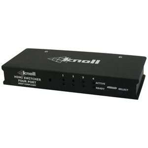  KNOLL SYSTEMS HDMI SW4 HDMITM SWITCHER WITH REMOTE (4 IN 1 