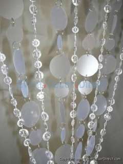 6ft Long Crystal and PVC Strand Curtain Wedding Party Decor  