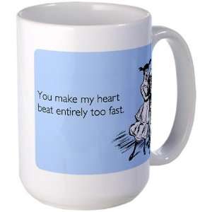  Heart Beat Romance Large Mug by  