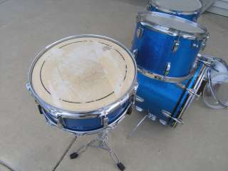 Vintage Ludwig 1965 1966 Drum Set sparkle blue Bass Drum Floor Tom 