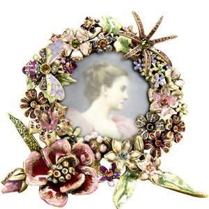 Jay Strongwater Mille Fiore Floral Wreath Frame