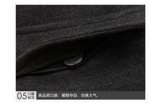 New Designed Hoodies Warm Cotton Mens Black Jacket Fashion Overcoat M 