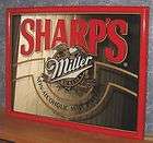Miller Sharps Plastic Framed Beer Mirror Bar Sign