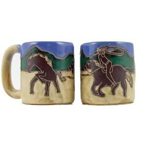   Collectible Dinner Mug   Cowboy, Horse, Lasso Design