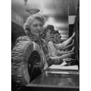  Line of Operators at  Main Switchboard, with Alice 