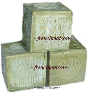 HANDMADE Savon de Marseille OLIVE OIL FRENCH SOAP South of France 400g 