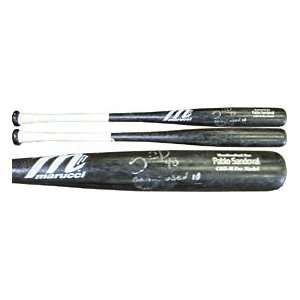   2010 Game Used Cracked Marucci Black Giants Bat Sports Collectibles