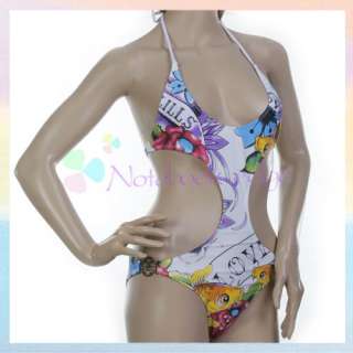 Cute Girl Monokini Swimsuit Hawaii Bikini Beach Wear  M  