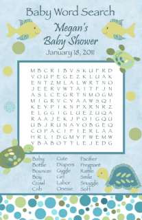   Cocalo Turtle Reef Baby Shower Word Search Game Cards   Ocean  