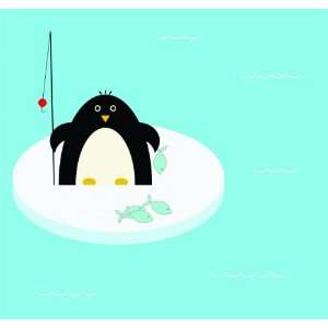  Removable Wall Decals   Penguin Fishing