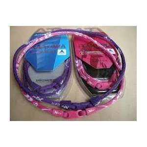  Phiten X50 Titanium Sport Necklace (Set of 2 Pink & Purple 
