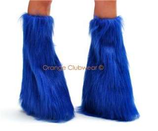 Sexy GoGo Dancer Blue Boot Sleeve Covers Leg Warmers  