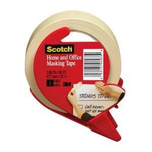 Scotch Home and Office Masking Tape with Dispenser, 1.88 Inches x 35 