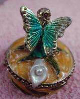 Lovely Art Deco Nouveau Fairy Trinket box Liz Claiborne  