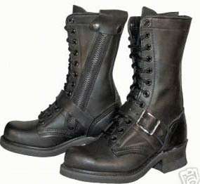 MENS USA 9 MOTORCYCLE ZIPPER JUMP BOOTS NEW 10 D  