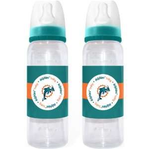  Baby Fanatic Miami Dolphins Baby Bottles   set of 2 