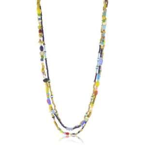 Wendy Mink Out of Africa Triple Strand Colorful Necklace