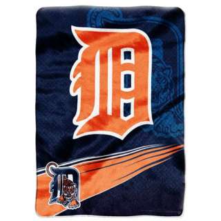 Detroit Tigers MLB 60 x 80 Speed Series Plush Raschel Throw Blanket 