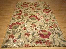 NEW Area Rug SHERBROOKE 5x8 GOLD Floral $230 WASHABLE  