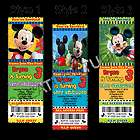 Mickey Mouse Birthday Party Ticket Style Invitation​s
