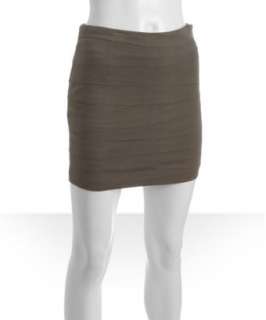 Aryn K grey tiered double knit mini skirt  