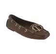christian dior brown leather cd boatstitched loafers