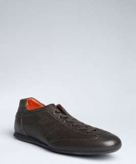 Hogan brown leather Olympia sneakers
