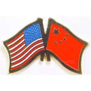  American & China Flags Pin 1 Arts, Crafts & Sewing