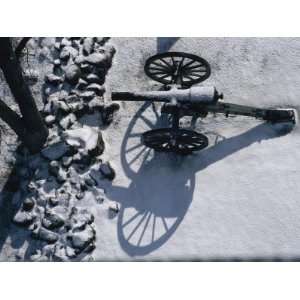  Fresh Snowfall Outlines a Cannon in This Winter View of 