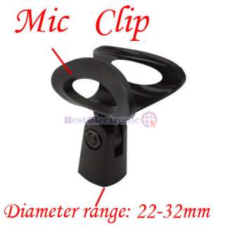 NEW M 5 Microphone Mic Clip Stand Holder Plastic Black  