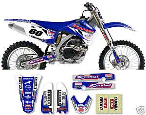 MOTOCROSS YZ125 250 96 01 PIONEER GRAPHICS NAME+NUMBER  
