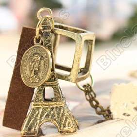   Vintage Cute Eiffel Tower Top Box Fashion Pendant Necklace Chain 5125