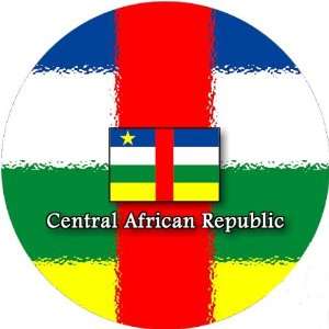 58mm Round Pin Badge Centralafricanrep Flag