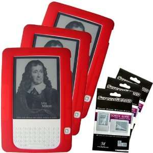 Packs)  Kindle 2 E Book Reader Silicone Rubber Skin Case + 3 