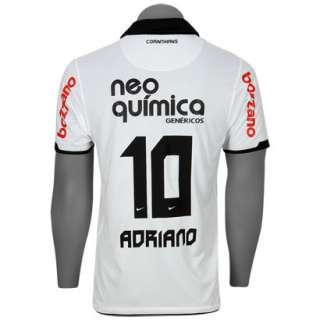 CORINTHIANS NIKE 2011 WHITE N°10 ADRIANO   JERSEY SHIRT  