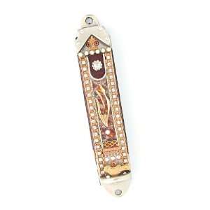  Bead Garden Mezuzah in Brown