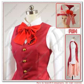 VOCALOID 2 Kagamine Rin Alice In Musicland Cosplay costume custom made 