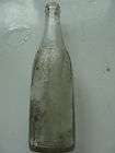 Pepsi Cola embossed 1940s clear glass bottle, Duraglas, old