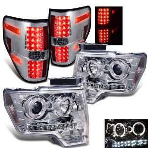   Twin Halo LED Projector Head + LED Tail Lights Brand New Automotive