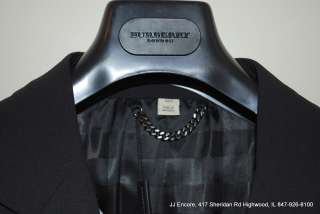 Authentic BURBERRY Mens Two Piece Black Suit NWT Jacket 58R (44R US 